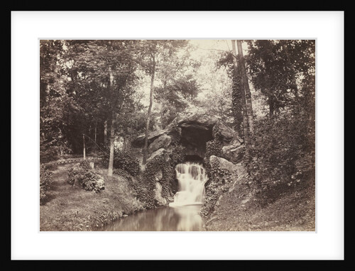 View of the Small Grotto toward the Deer Pond, Bois de Boulogne, 1858 by Charles Marville