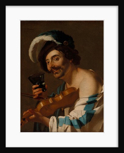 Violin Player with a Wine Glass, 1623 by Dirck van Baburen