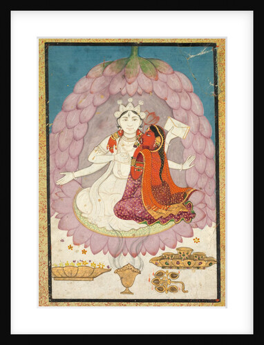 Vishnu and Lakshmi Seated on a Lotus Blossom, early 1800s by Unknown