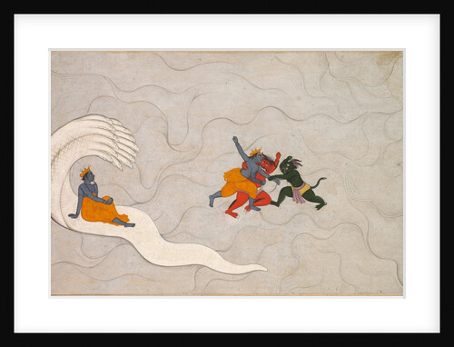 Vishnu Battles Madhu and Kaitabha, from a Markandeya Purana, c. 1760 by Unknown