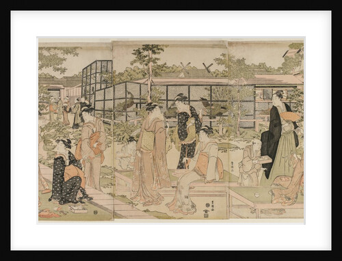 Visitors to the Shika Tea House, early 1790s by Utagawa Toyokuni