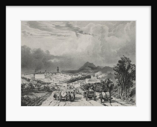 Vue generale de Riom, Auvergne, 1829 by Adrien Dauzats