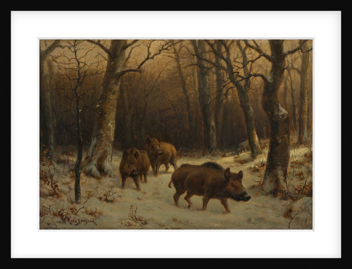 Wild Boars in the Snow, c. 1872-1877 by Rosa Bonheur