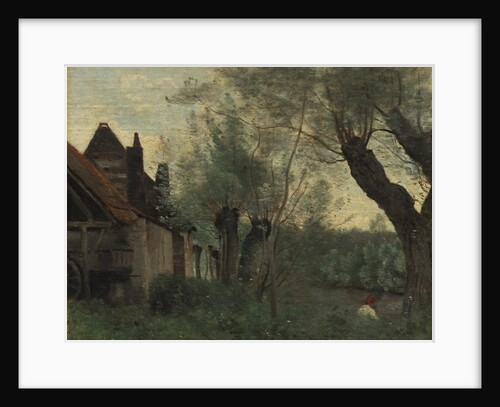 Willows and Farmhouse at Sainte-Catherine-lès-Arras, 1871 by Jean Baptiste Camille Corot