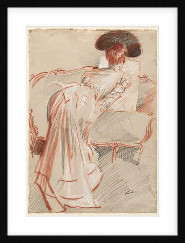 Woman Looking at a Drawing, c. 1895 by Paul César Helleu