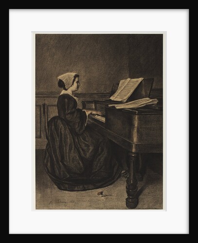 Woman at the Spinet, 1860 by François Bonvin
