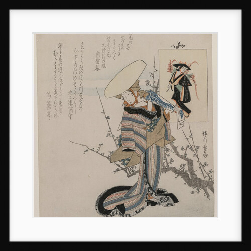 Woman by a Plum Tree Matched with the Wisteria Maiden…, c. early 1830s by Yanagawa Shigenobu