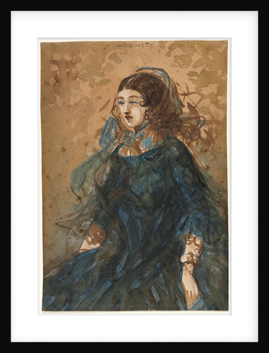 Woman in a Blue Dress, 1855-1860 by Constantin Guys