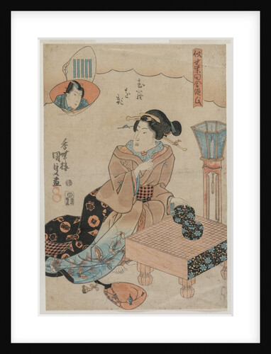 Woman Preparing to Play Go by Utagawa Kunisada