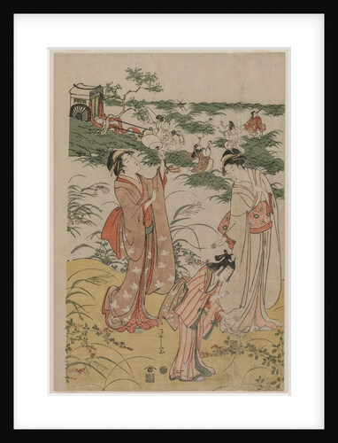 Women Chasing Crickets on an Autumn Moor, early 1790s by Ch?bunsai Eishi