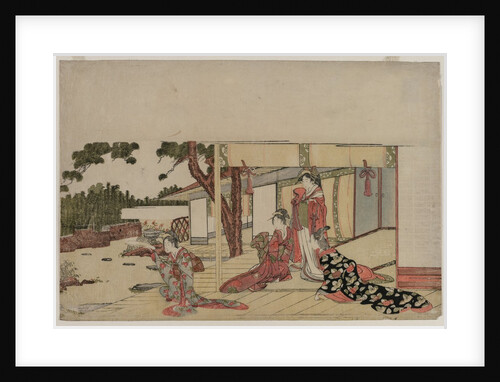 Women on a Veranda, c. 1800 by Hishikawa Sori III