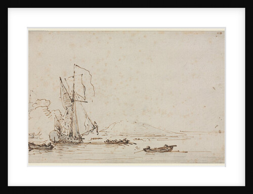 Yacht Receiving Salute, c. 1700 by Willem van de Velde