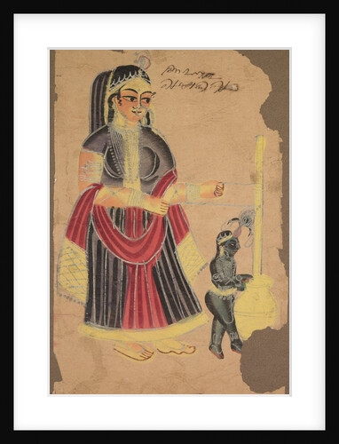 Yasoda and Krishna, 1800s by Unknown