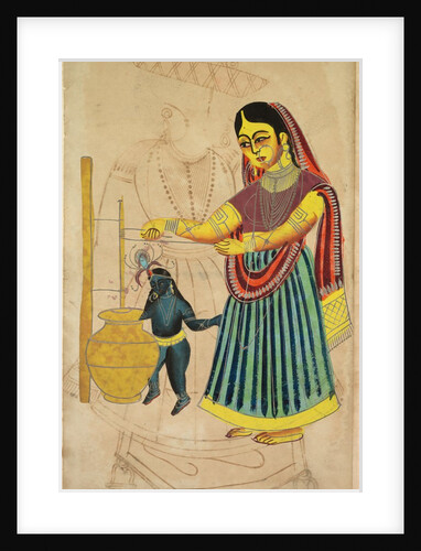 Yasoda Churning Butter, 1800s by Unknown