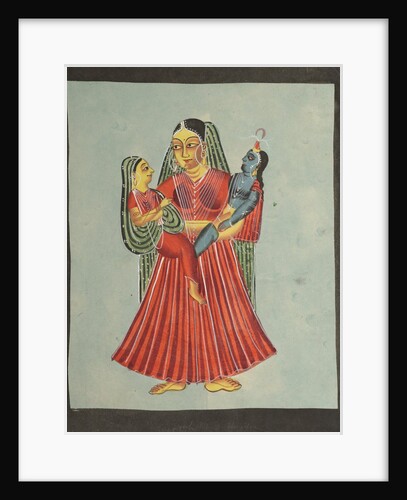 Yasoda Holding Krishna and Radha, 1800s by Unknown