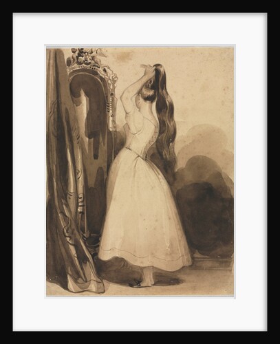 Young Woman Combing Her Hair, 1800s, before 1857 by Achille Devéria