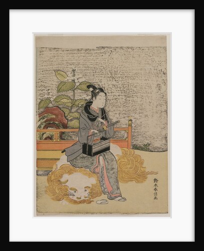 Youth Representing Monju, God of Wisdom on a Lion, c. 1767 by Suzuki Harunobu