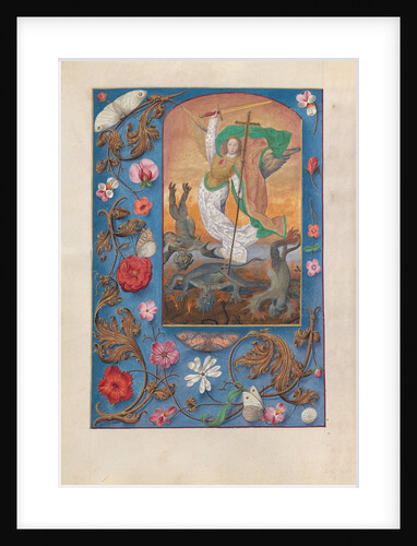 Hours of Queen Isabella the Catholic, Queen of Spain: Fol. 167v, St. Michael, c. 1500 by Master of the First Prayerbook of Maximillian