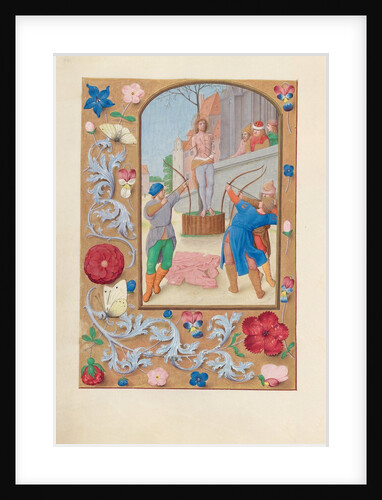 Hours of Queen Isabella the Catholic, Queen of Spain: Fol. 177v, St. Sebastian, c. 1500 by Master of the First Prayerbook of Maximillian