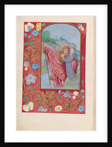 Hours of Queen Isabella the Catholic, Queen of Spain: Fol. 179v, St. Christopher, c. 1500 by Master of the First Prayerbook of Maximillian