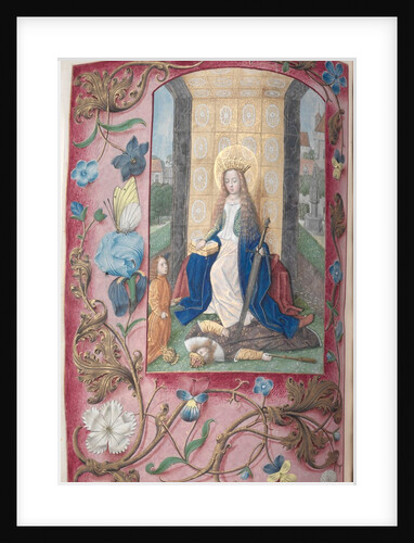 Hours of Queen Isabella the Catholic, Queen of Spain: Fol. 189v, St. Catherine, c. 1500 by Master of the First Prayerbook of Maximillian