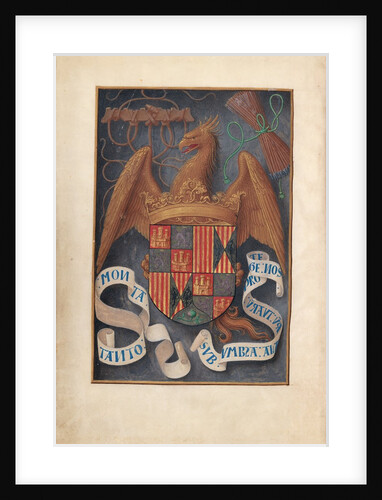 Hours of Queen Isabella the Catholic, Queen of Spain: Fol. 1v, Arms and Mottoes of Isabel…, c1500 by Master of the First Prayerbook of Maximillian