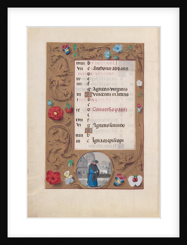 Hours of Queen Isabella the Catholic, Queen of Spain: Fol. 2v, January - Snow Landscape, c. 1500 by Master of the First Prayerbook of Maximillian