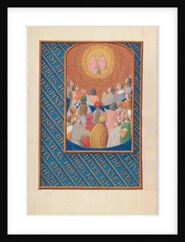 Hours of Queen Isabella the Catholic, Queen of Spain: Fol. 37v, Court of Heaven, c. 1500 by Master of the First Prayerbook of Maximillian