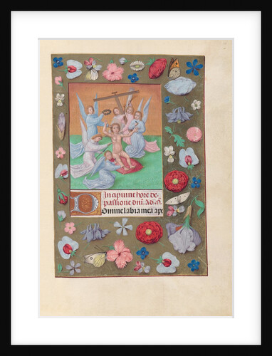 Hours of Queen Isabella the Catholic, Queen of Spain: Fol. 50r, Infant Christ…, c. 1500 by Master of the First Prayerbook of Maximillian