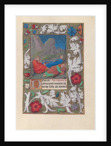 Hours of Queen Isabella the Catholic, Queen of Spain: Fol. 57r, Agony in the Garden, c. 1500 by Master of the First Prayerbook of Maximillian