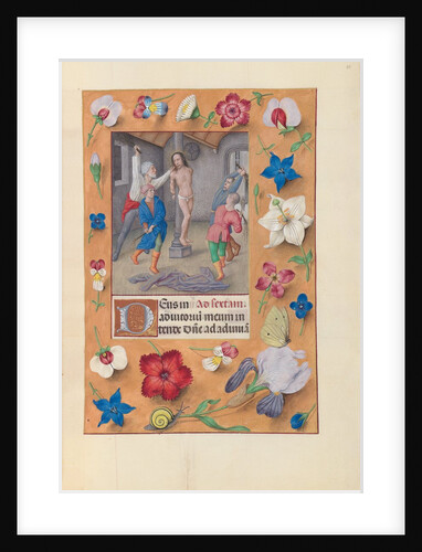 Hours of Queen Isabella the Catholic, Queen of Spain: Fol. 66r, Flagellation, c. 1500 by Master of the First Prayerbook of Maximillian
