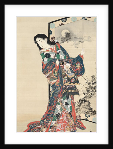 Beauty Before a Screen, 1800s by Kawanabe Kyosai