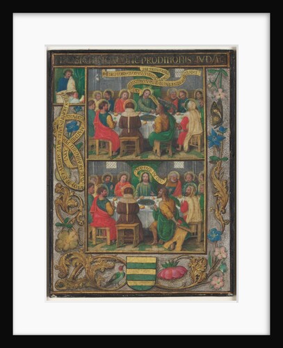 Single Leaf with Scenes from the Last Supper, c.1525-1530 by Simon Bening