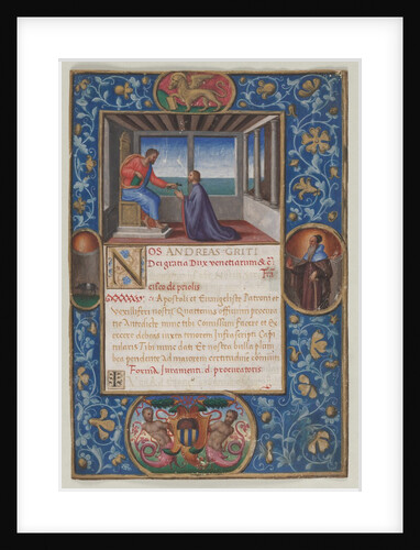 Leaf from a Commission: St. Mark Giving the Keys of Venice to Francesco de Priuli, c. 1523-1524 by Benedetto Bordone