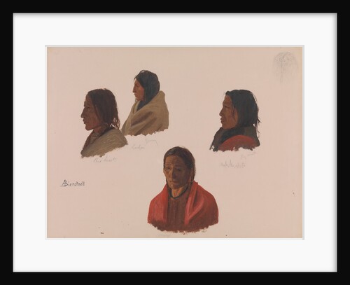 Studies of Indian Chiefs Made at Fort Laramie, ca. 1859 by Albert Bierstadt