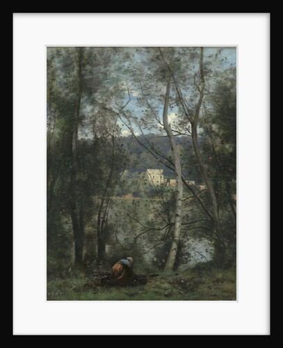 A Woman Gathering Faggots at Ville-d'Avray, ca. 1871-74 by Jean-Baptiste-Camille Corot
