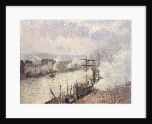 Steamboats in the Port of Rouen, 1896 by Camille Pissarro