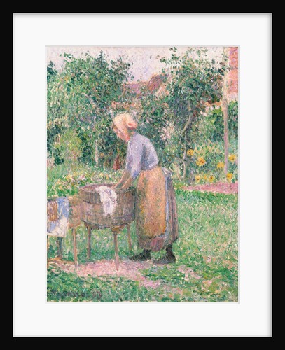 A Washerwoman at Éragny, 1893 by Camille Pissarro