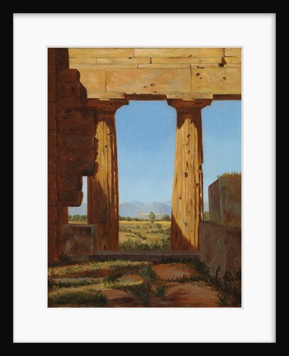Columns of the Temple of Neptune at Paestum, 1838 by Constantin Hansen