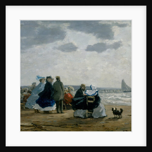 On the Beach, Dieppe, 1864 by Eugene Louis Boudin