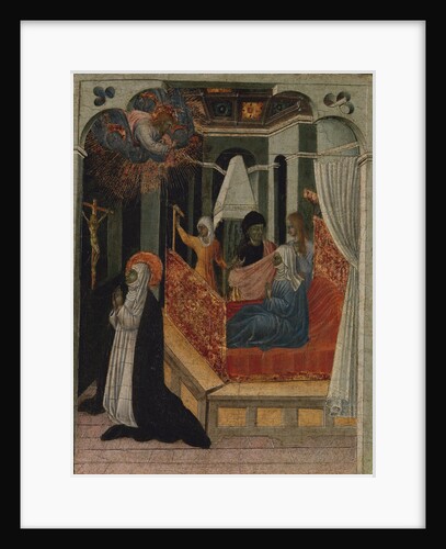 Saint Catherine of Siena Beseeching Christ to Resuscitate Her Mother, ca. 1447-65 by Giovanni di Paolo