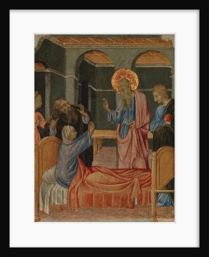 Saint John the Evangelist Raises Drusiana, ca. 1460 by Giovanni di Paolo
