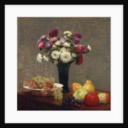 Asters and Fruit on a Table, 1868 by Henri Fantin-Latour