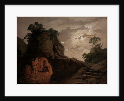 Virgil's Tomb by Moonlight, with Silius Italicus Declaiming, 1779 by Joseph Wright of Derby