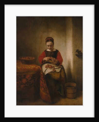 Young Woman Peeling Apples, ca. 1655 by Nicolaes Maes
