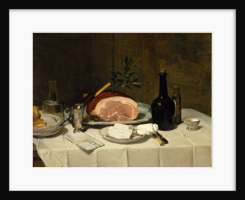 Still Life with Ham, 1870s by Philippe Rousseau