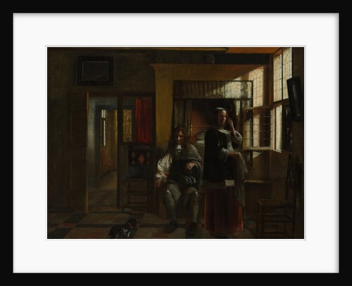 Interior with a Young Couple, probably ca. 1662-65 by Pieter de Hooch