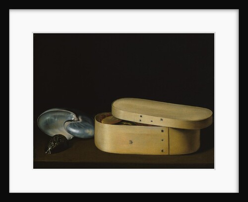 Still Life with Shells and a Chip-Wood Box, late 1620s by Sebastian Stoskopff