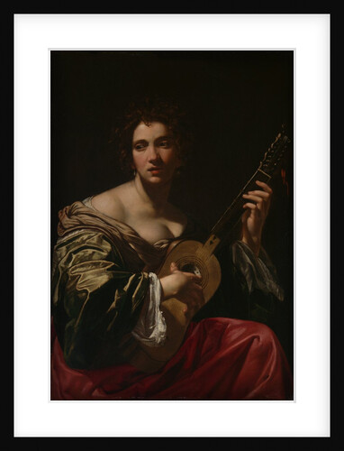 Woman Playing a Guitar, ca. 1618 by Simon Vouet