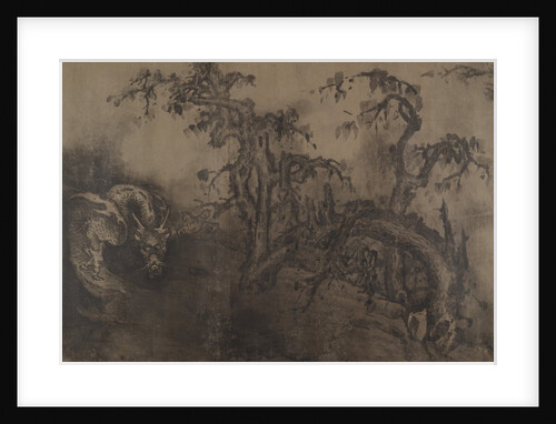 Dragons and Landscape, 14th century; plus later addition by Unknown